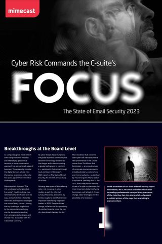 Black whitepaper cover with strapline and image of man's face overlaid looking in different directions