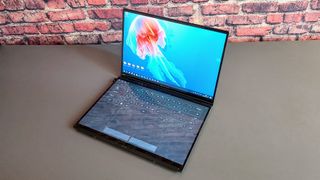 The Asus Zenbook Duo on a desk