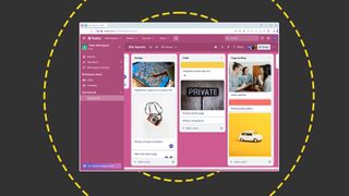 Jobs are outlined on Trello cards, and cards are organized using lists.