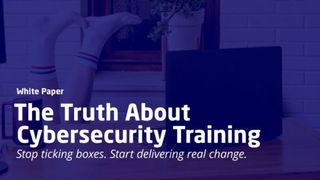 Purple whitepaper cover with image of laptop on a desk and a pair of fee with socks in the air