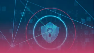 Digital image of a padlock within a circle