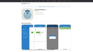 Wi-Fi SweetSpots' iOS store page