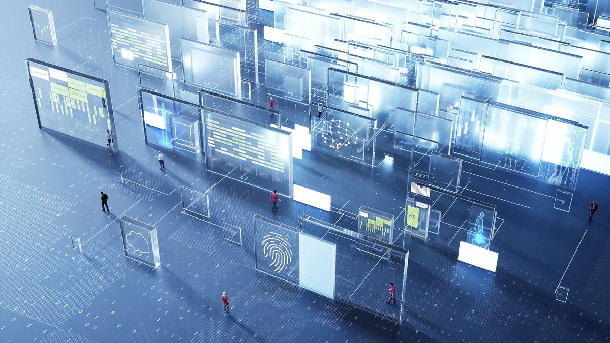 Number of dialogue windows and verification portals representing a platform security stack managed by CISOs