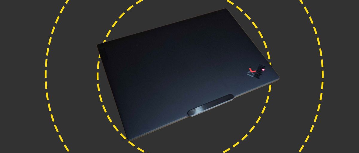 The Lenovo ThinkPad X1 Carbon Gen 12 on the ITPro background