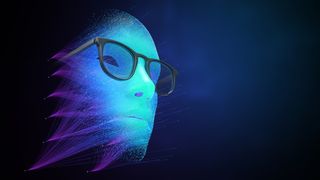 A deepfake face with glasses