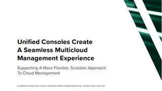 Whitepaper cover with title and logo and triangular shaped graphic top right of green digital data lines