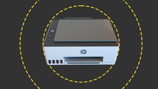 The HP Smart Tank 5105 on the ITPro background