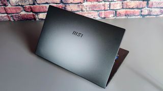 The back cover of the MSI Prestige 15