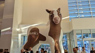 A giant inflatable horse representing Buttercup the Splunk mascot, live at Splunk .conf24 in Las Vegas.