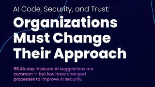 Dark background and white text that says AI code, security, and trust