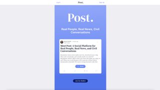 Screenshot from the post.news website