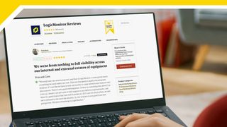 Newspaper style whitepaper cover with image of laptop on a users lap