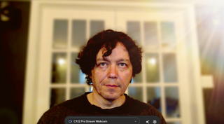 Our reviewer looking into the eye to eye cam