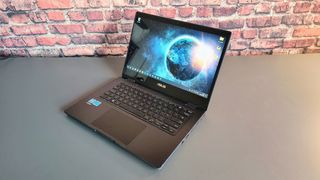 The keyboard and display on the Asus BR1402