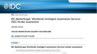 Whitepaper cover with title and logo on blue header banner and analysis chart