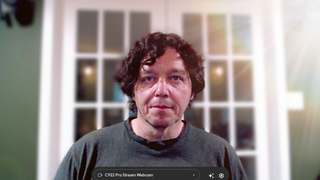 Our reviewer looking into the eye to eye cam