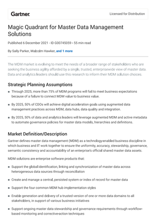Whitepaper cover with title, Gartner logo, and text