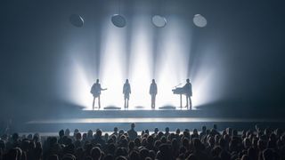 The four Abbatar holograms on stage