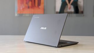 The Asus Chromebook Plus on a desk