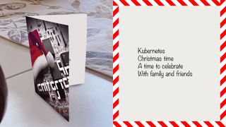A Christmas card mockup using AI