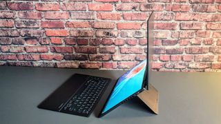 The Asus Zenbook Duo on a desk