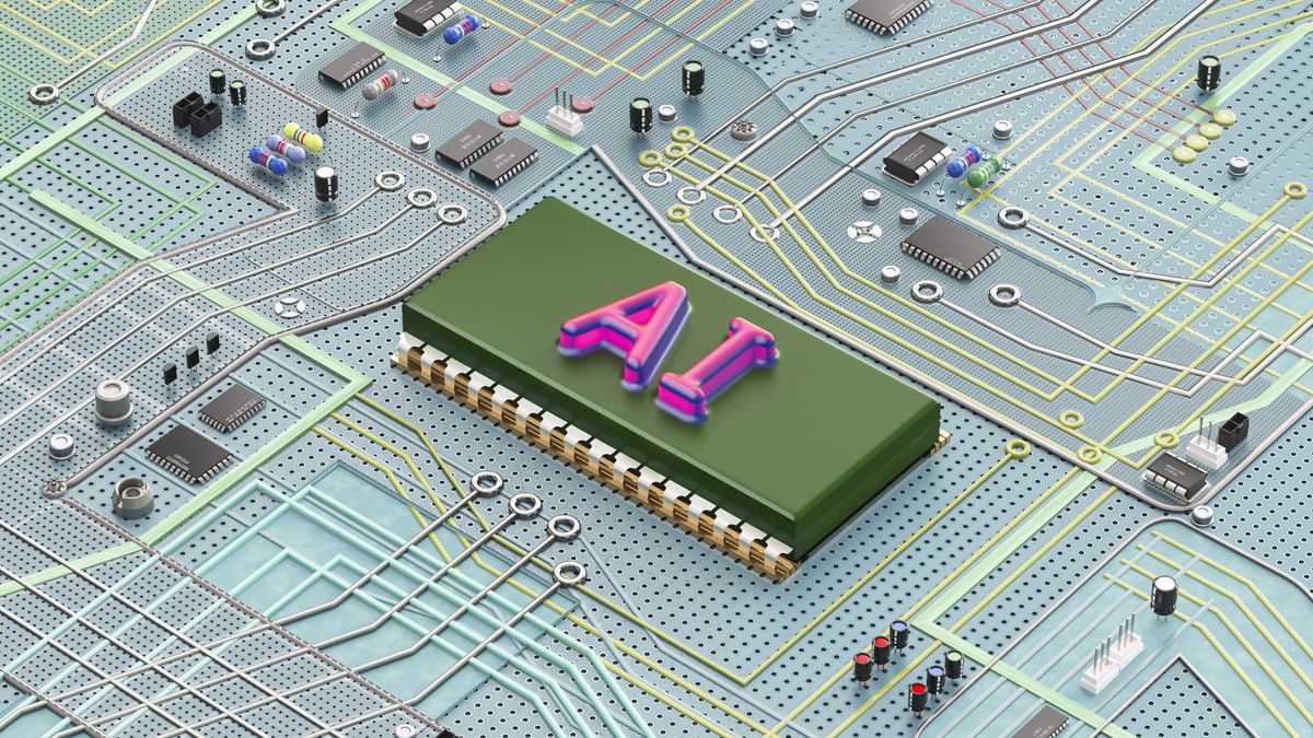 &#039;AI&#039; written on what appears to be a motherboward element soldered into place