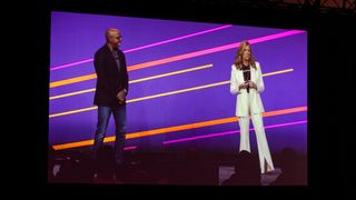 Gretchen O’Hara, channel chief at Splunk, and Rodney Clark, SVP partnerships and small & medium business at Cisco, live onstage at Splunk .conf24 in Las Vegas.
