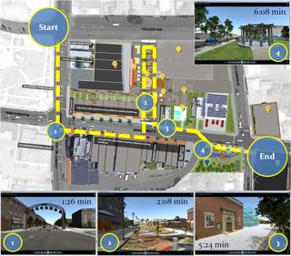 Image from the Rowan University VR ubran planning project in downtown Glassboro