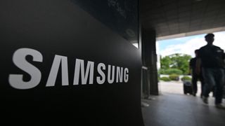 Samsung logo outside the company's Giheung Campus in Yongin.