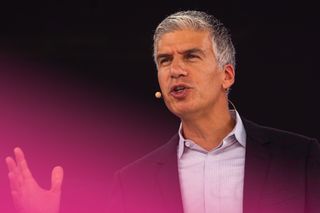 Rami Rahim, chief executive officer from Juniper, speaks during the opening stage of digital X special event