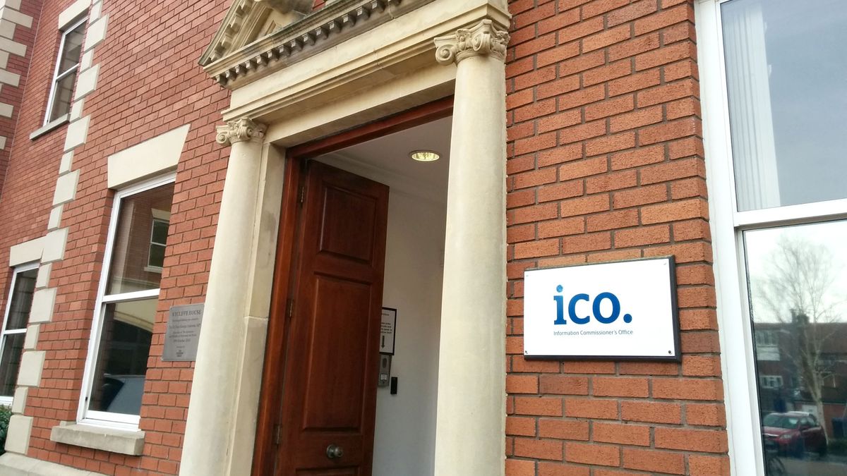 A view of the front of the Information Commissioner&#039;s Office (ICO) in Wilmslow