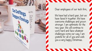 A Christmas card mockup using AI