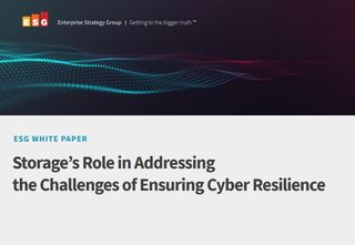 Whitepaper cover with title over a grey rectangle with header graphic and ESG logo