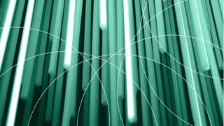 A green lightbeam image on the whitepaper cover from IBM on modernizing your mainframe application environments