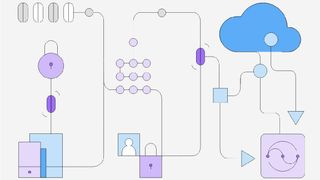 Abstract image with different colour shapes