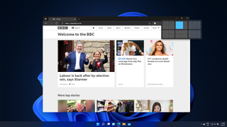 A screenshot of Windows 11's Snap Layouts