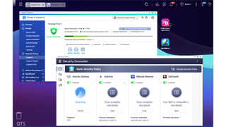 The Qnap user interface