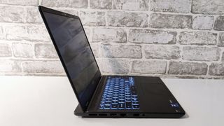 The MSI Prestige 14 AI Evo on a desk